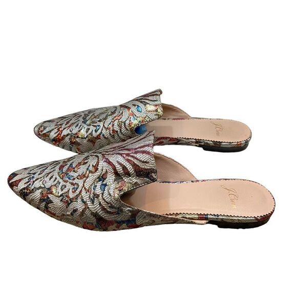 J. Crew Marina Jacquard Fantasia Mule Slides‎ Size 7.5 - Picture 5 of 11